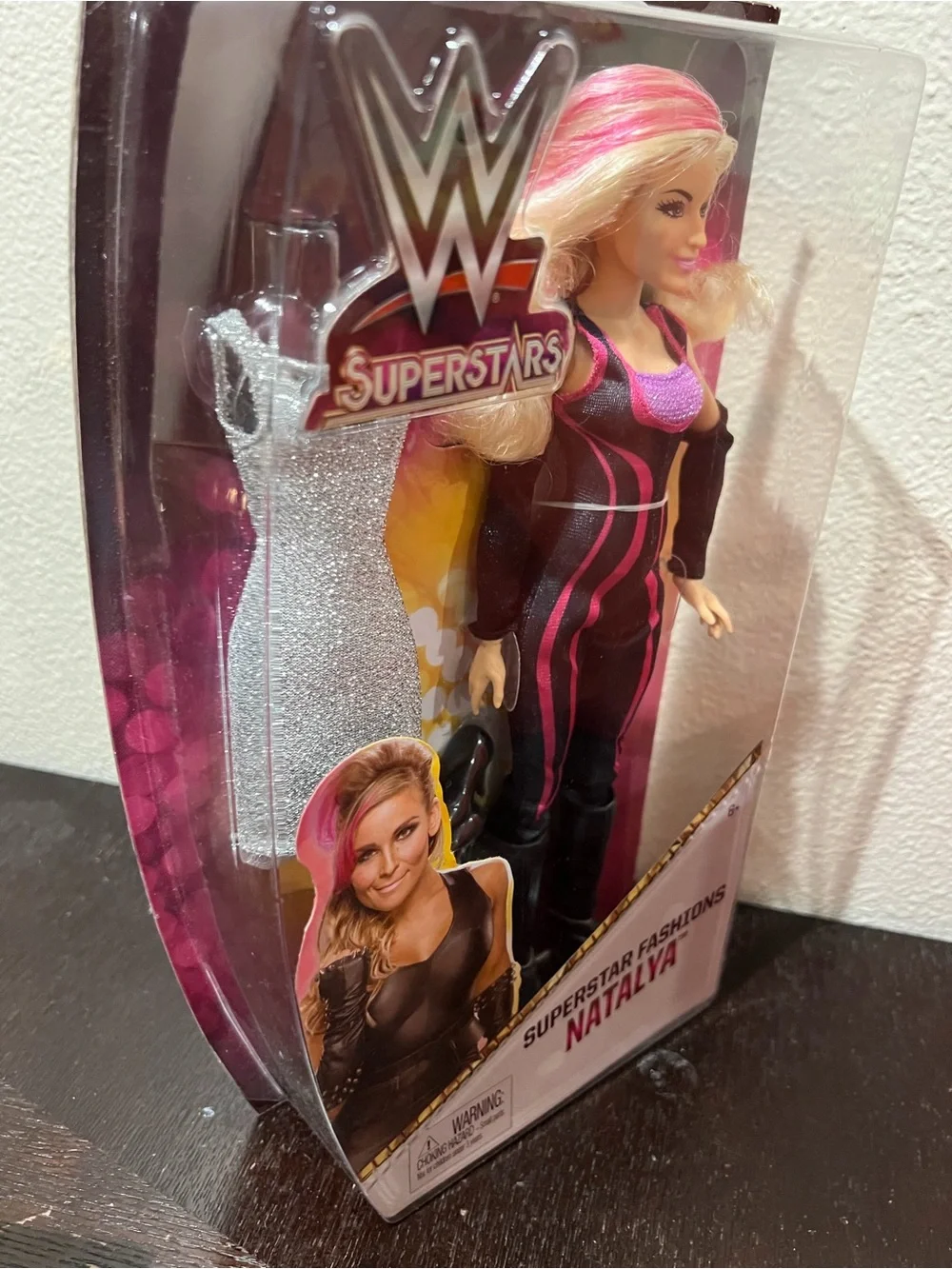 WWE Natalya Fashion Doll - Black & Pink Ring Attire